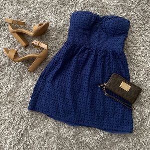 American Eagle Strapless Eyelet Dress